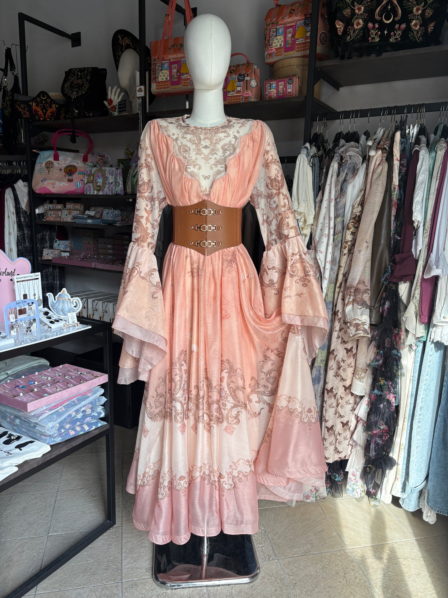 Fable Dress – Vestito Lungo Romantico in 100% Seta in Stile Coquette & Fairycore
