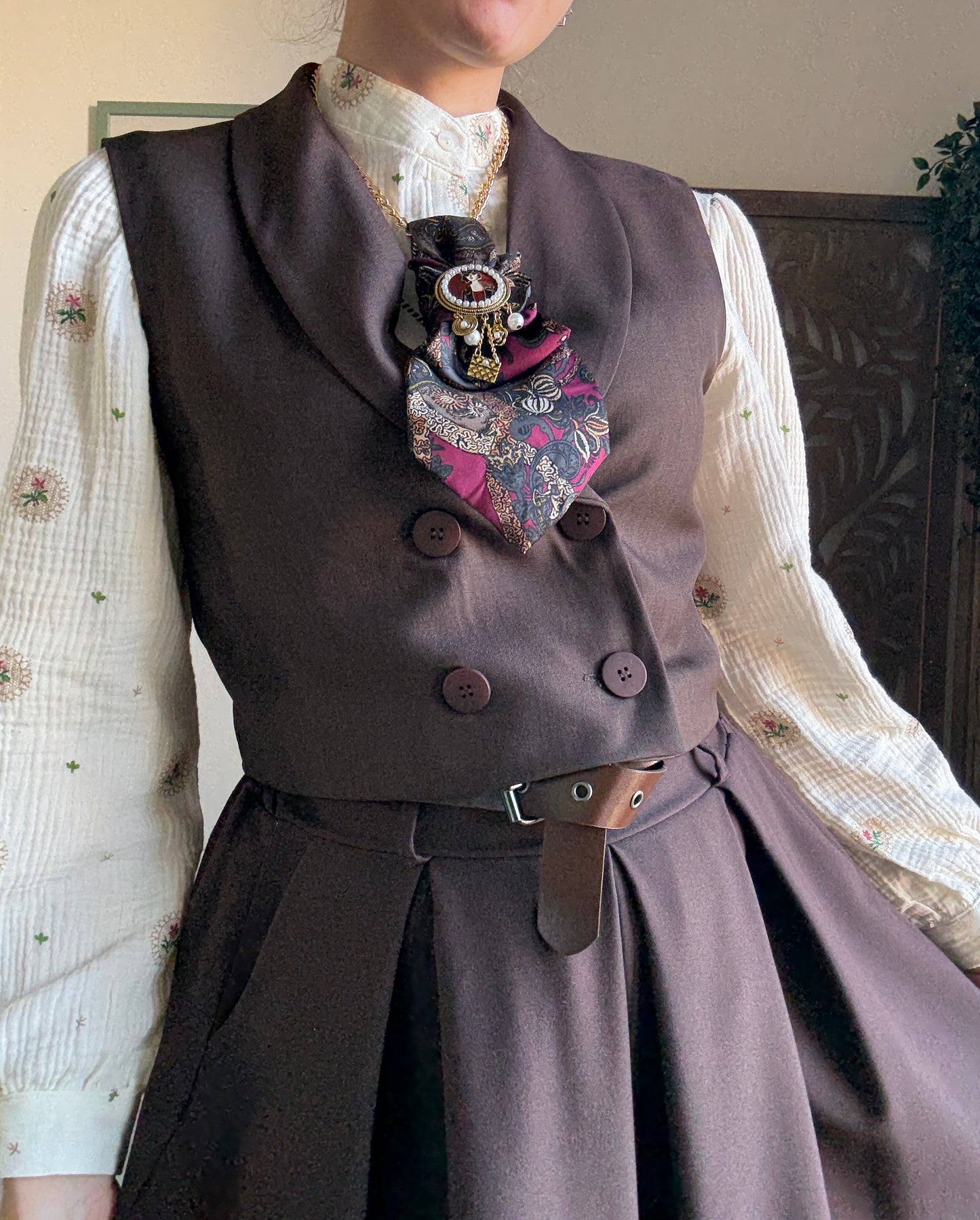 Gilet corto Oxford in 3 colori - Cioccolato, nero e bordeaux