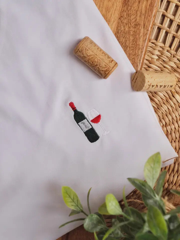 T-shirt ricamata Rosso Bordeaux