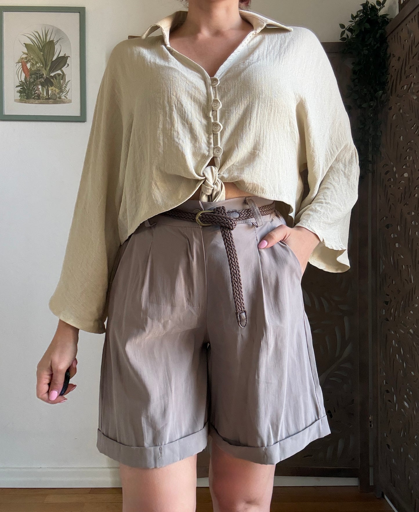 Shorts in Viscosa con Cintura Intrecciata - in 5 colori