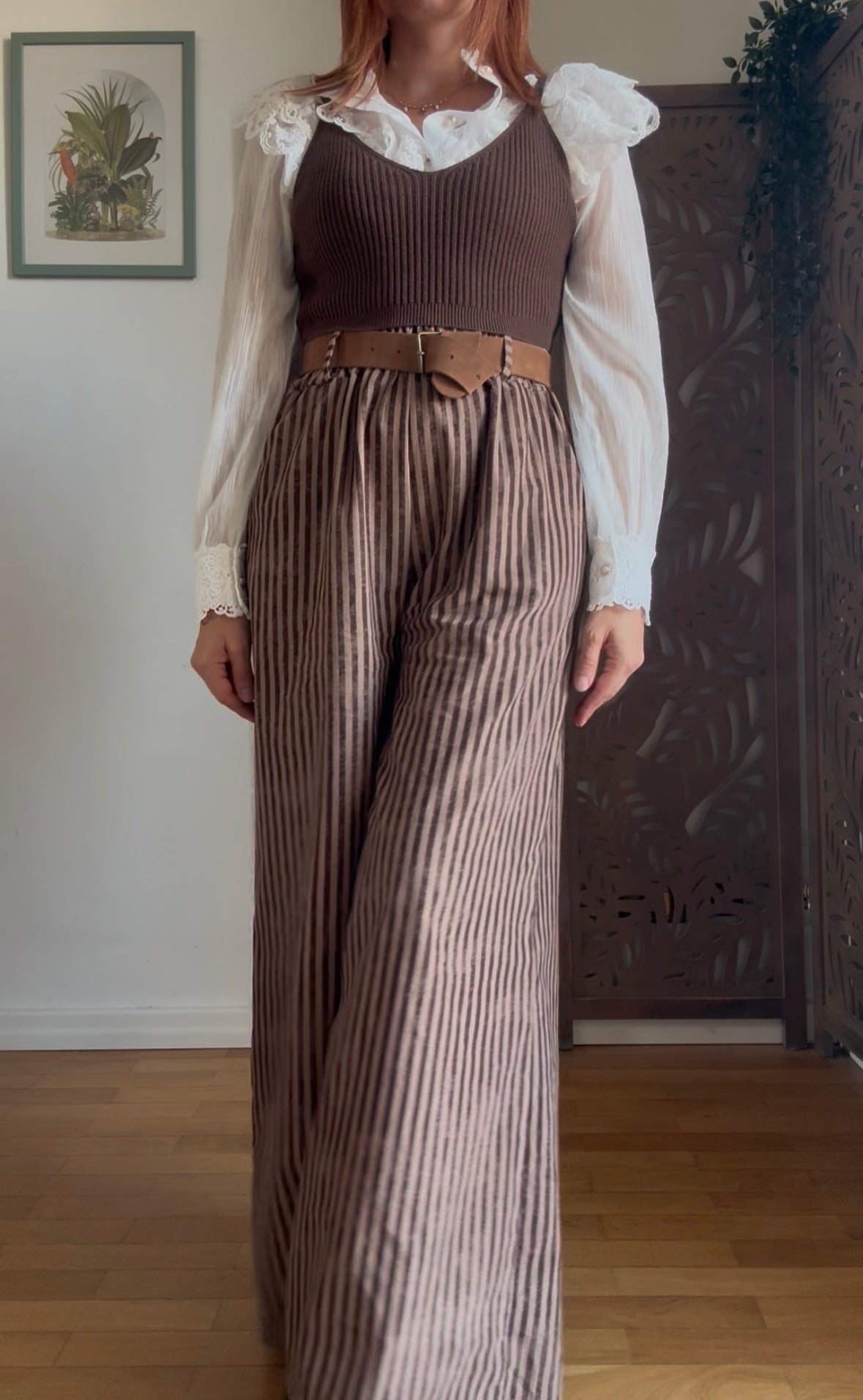 Pirate Pants in cotone in 2 colori + cintura a gamba larga