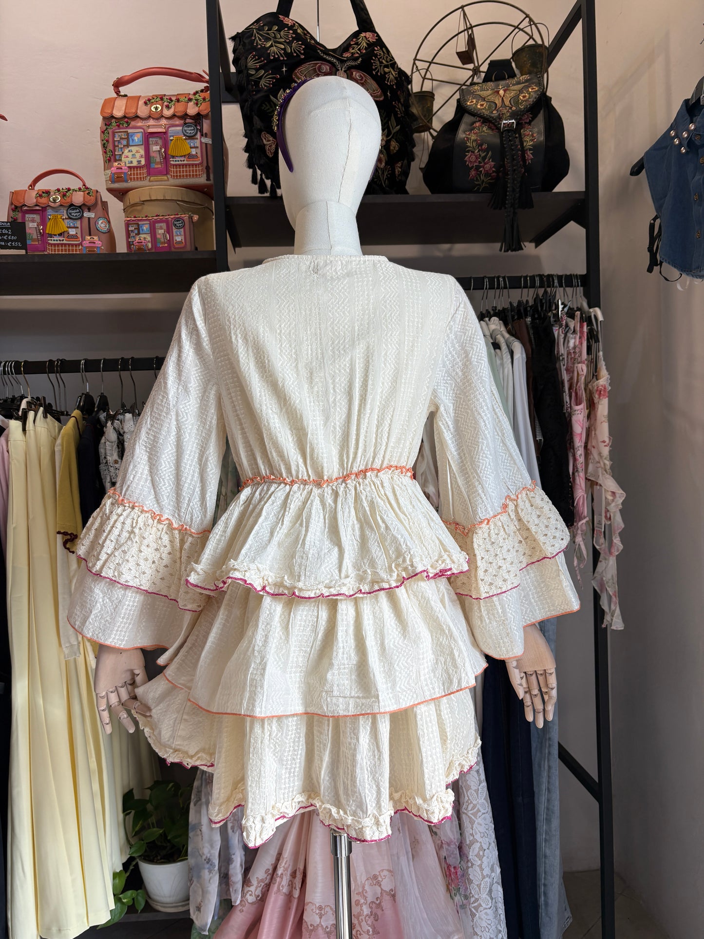 Mini Dress Boho a Balze Gipsy Flower