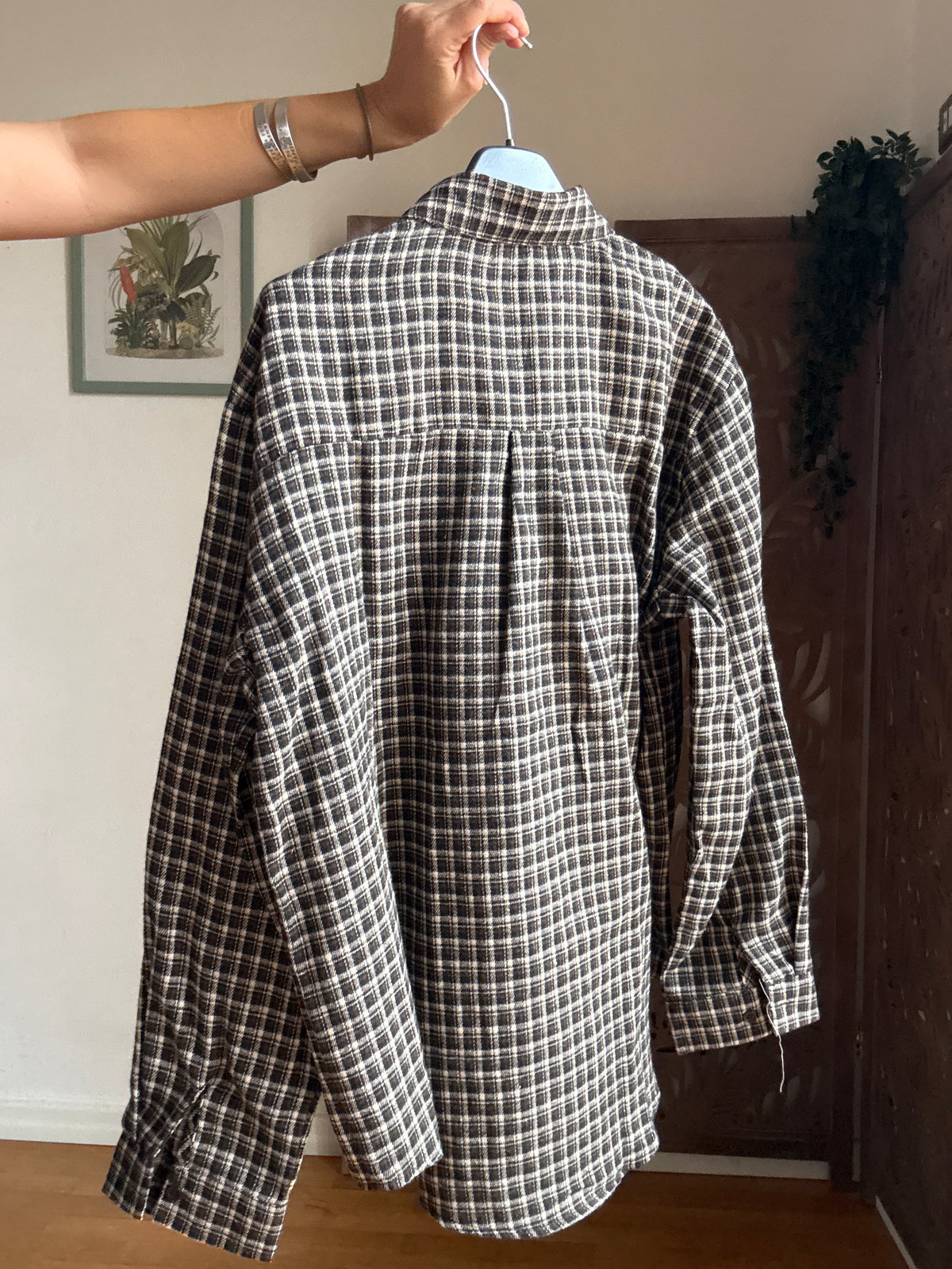 Camicia donna a quadri in cotone con spille gioiello rimovibili - in 2 Colori