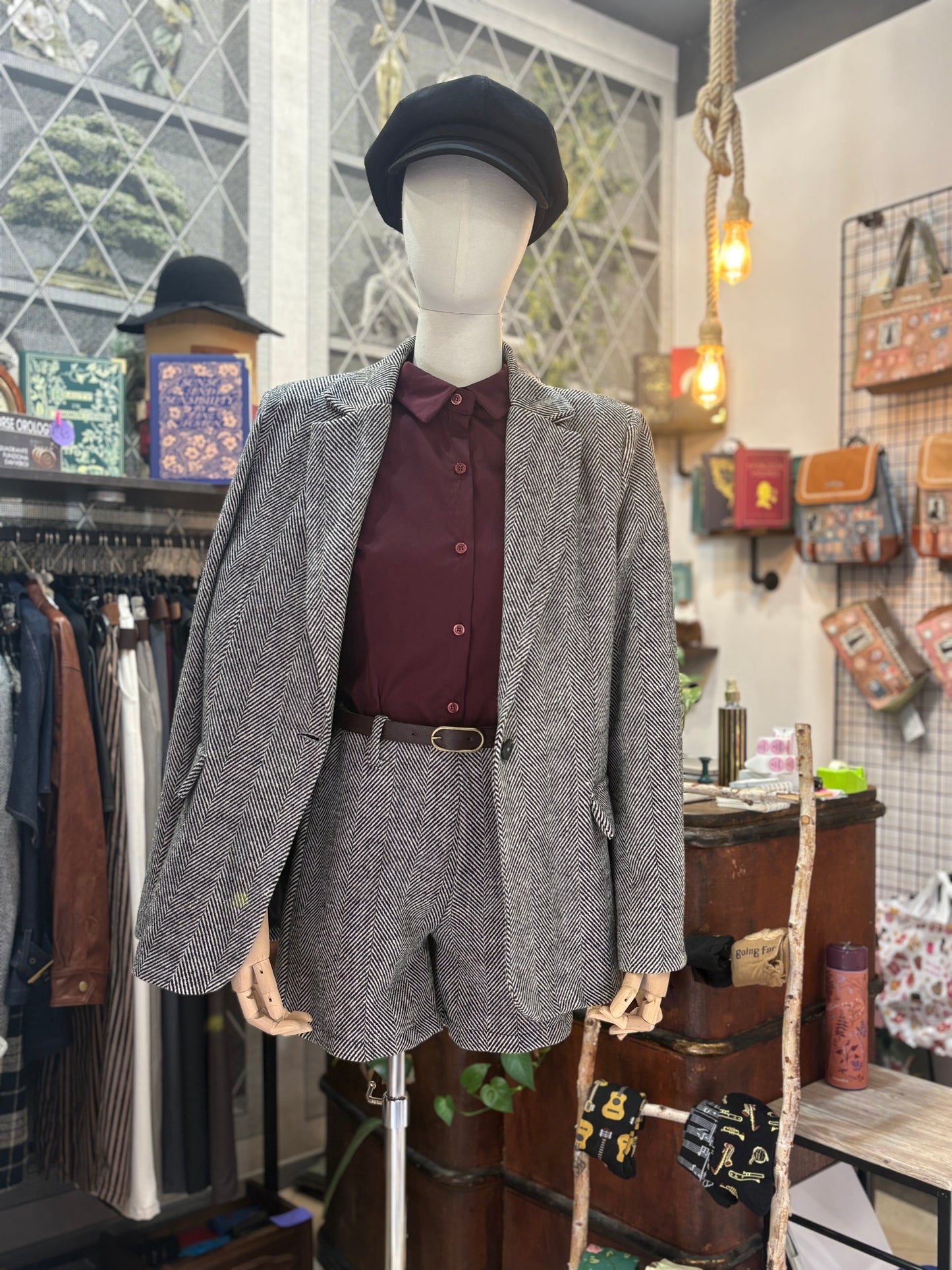 Giacca tweed british spigata over