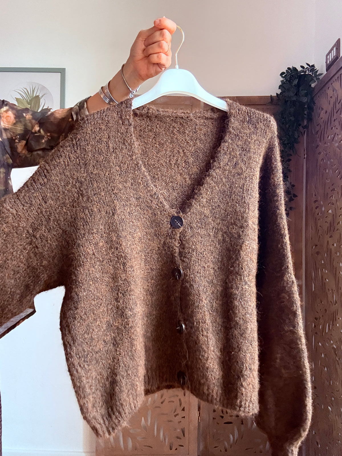 Cardigan donna oversize Rebecca in maglia soffice con scollo a V - In 10 Colori