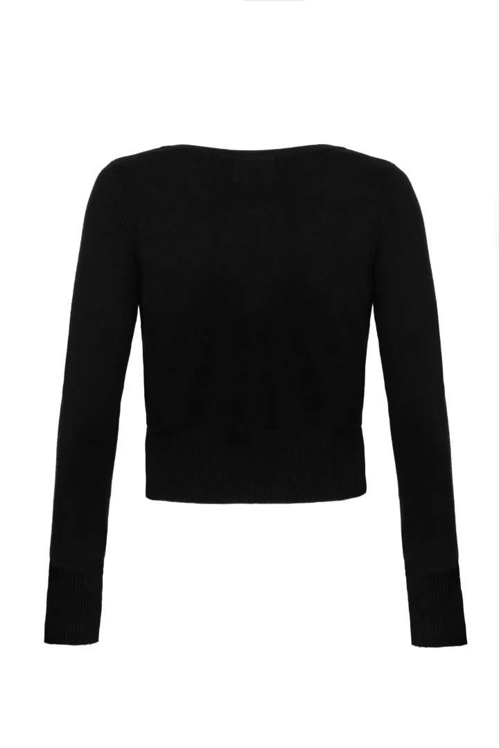 Chester cardigan nero con volpi e scoiattoli