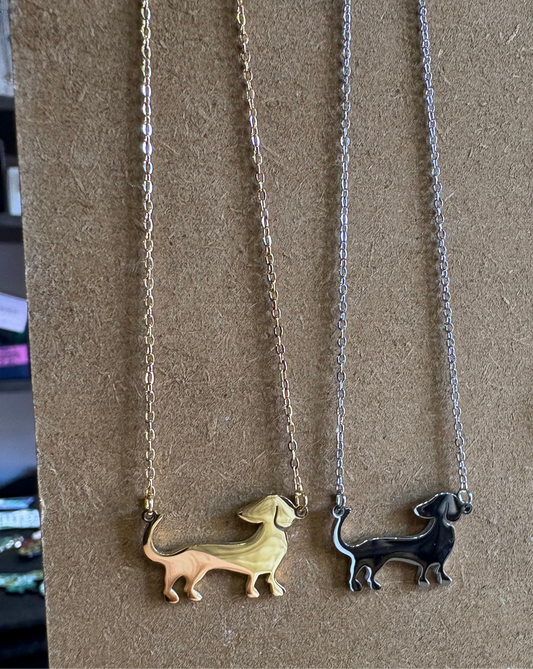 Collana bassotto in acciaio inossidabile in 2 colori