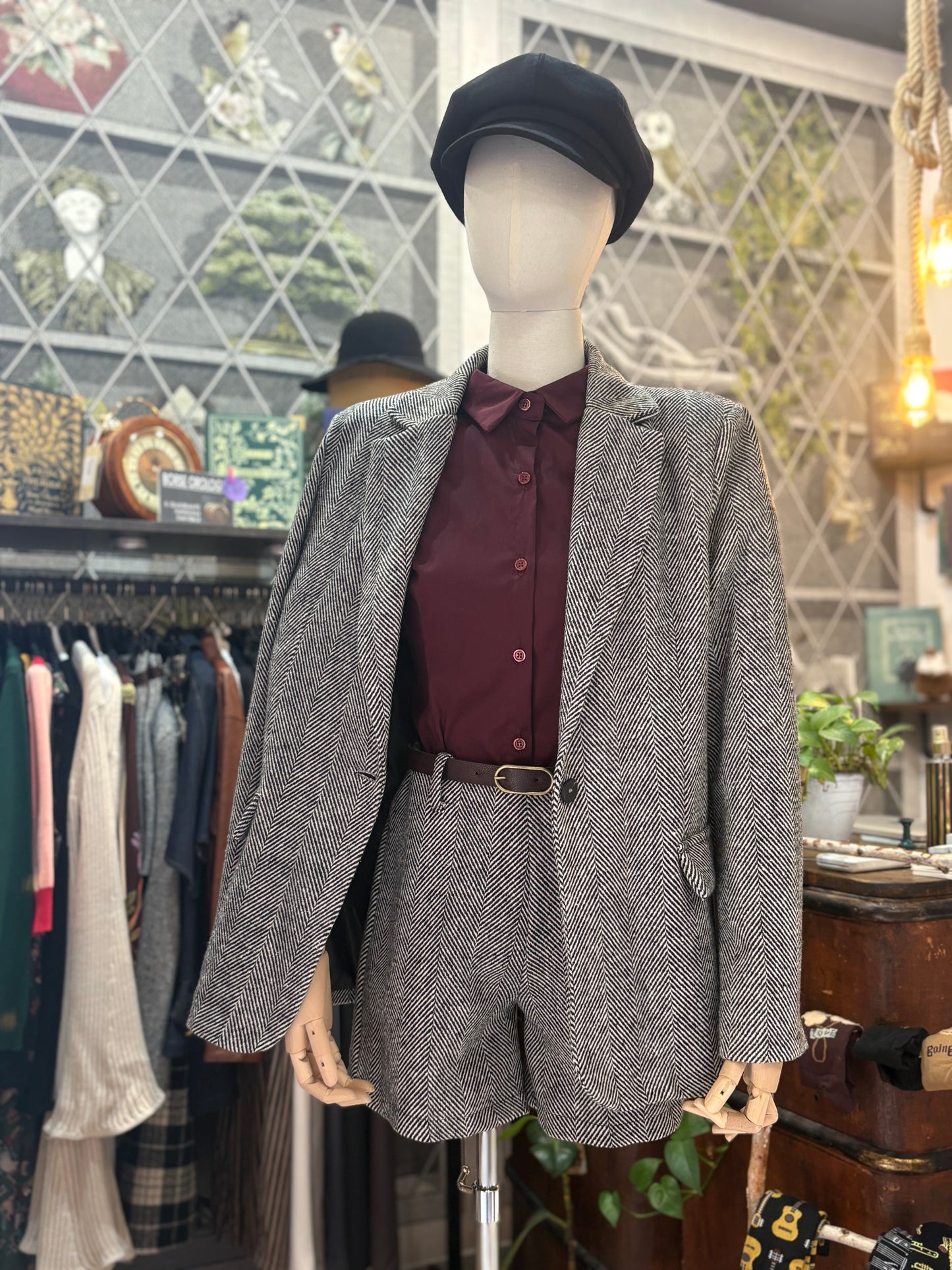 Giacca tweed british spigata over