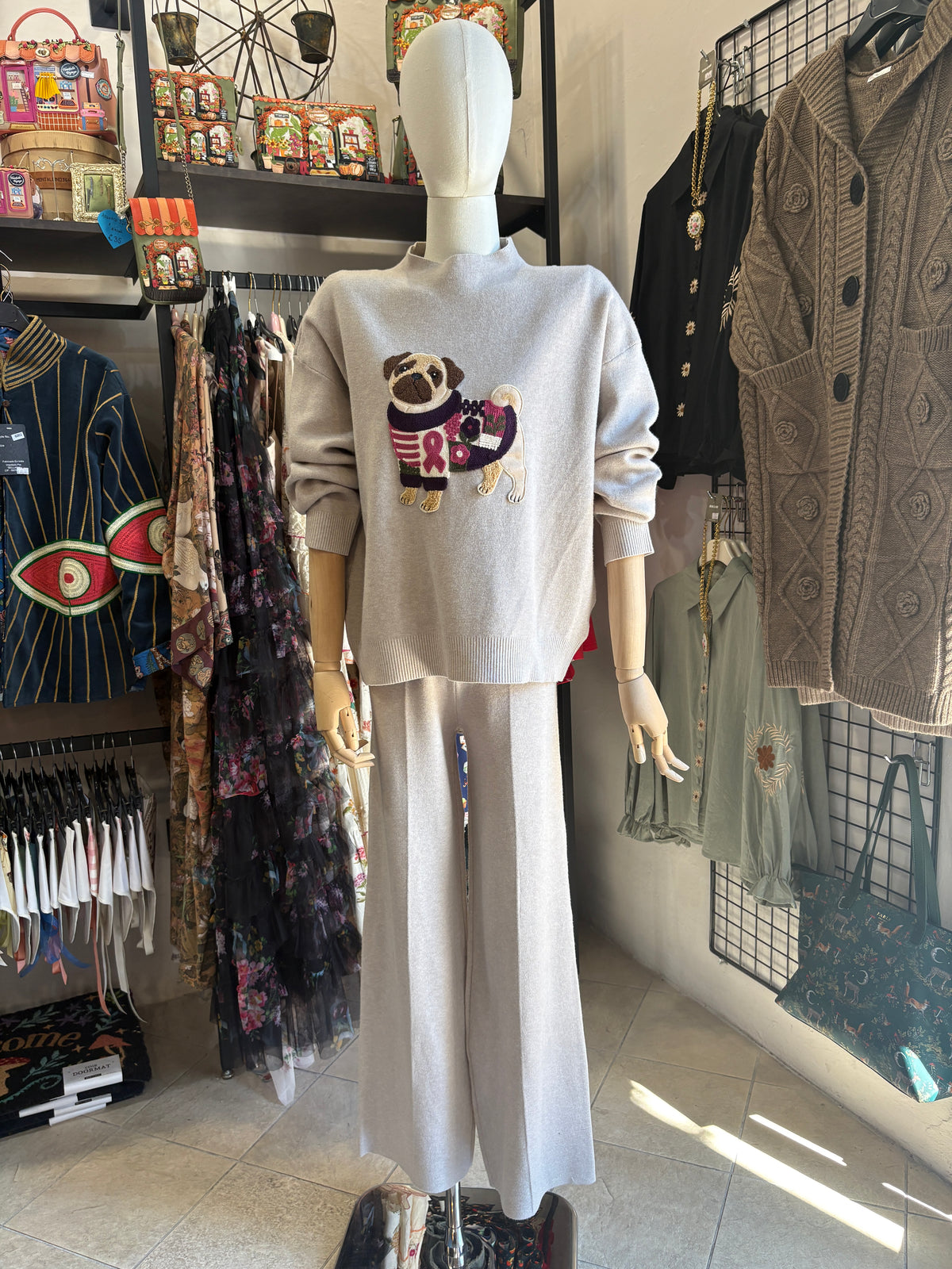 Maglione Lupetto Soft-Touch con Patch Carlino Ricamata