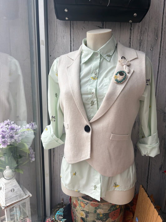 Gilet in maglia elasticizzato in due colori