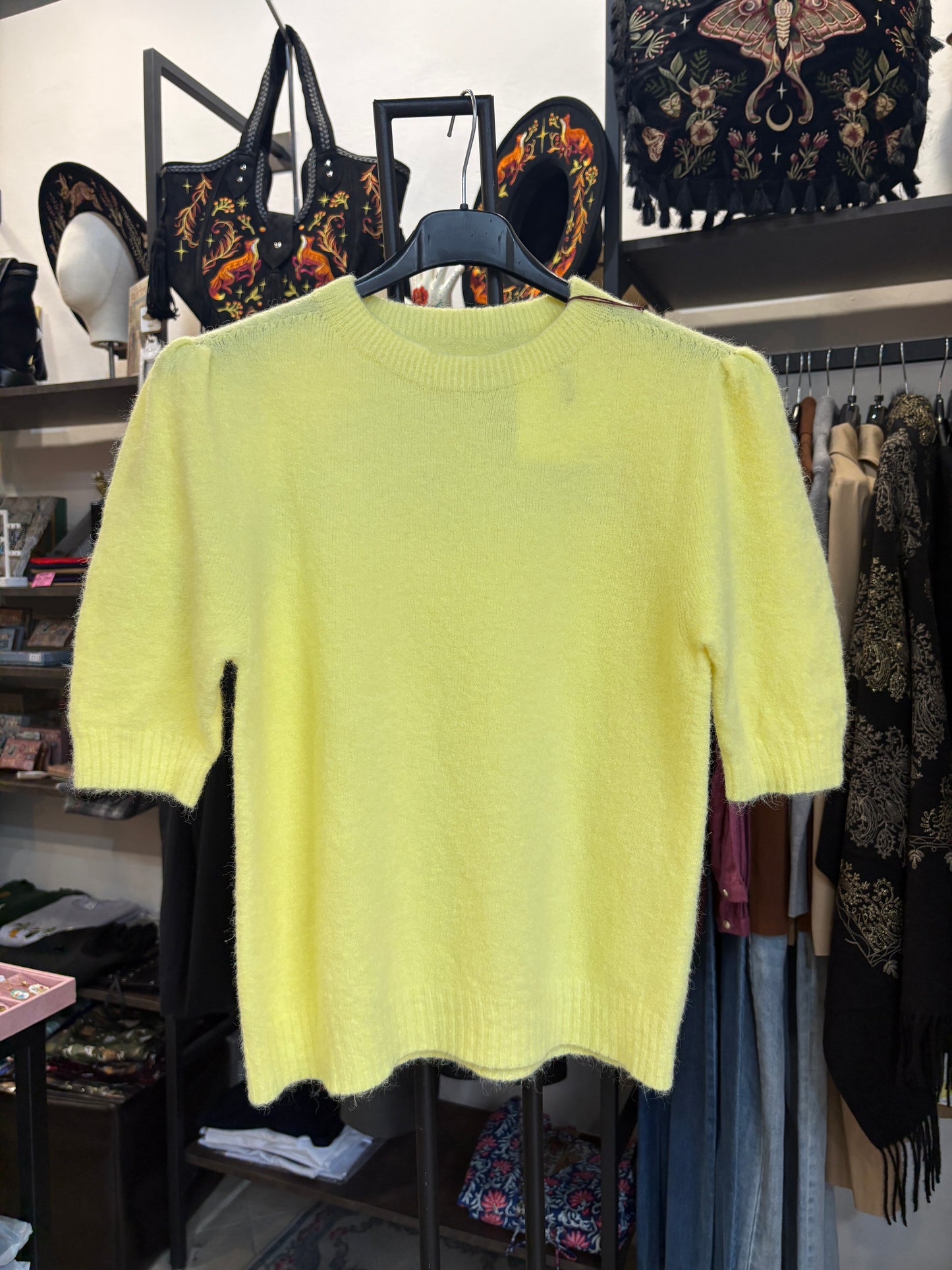 Maglia Soft Touch con Maniche a Sbuffo