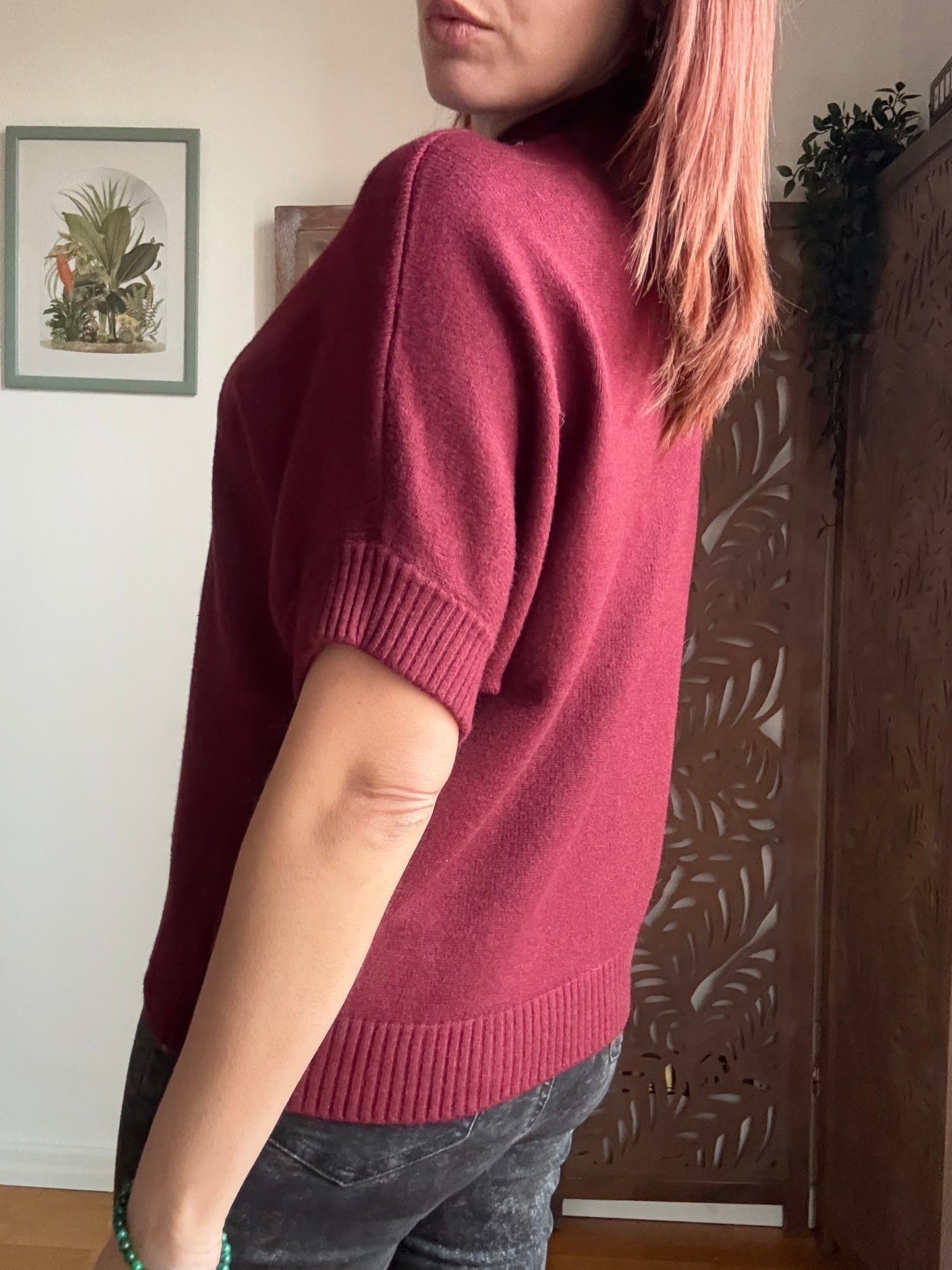 Maglia gioiello sottogiacca a collo alto con maniche corte in 3 colori