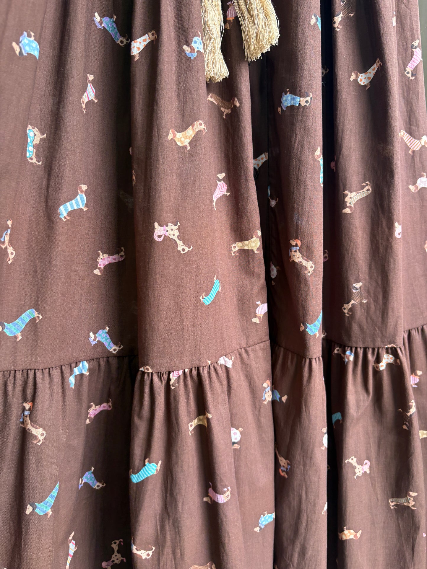 Abito Chemisier Lungo in Cotone con Cintura - in 7 Fantasie