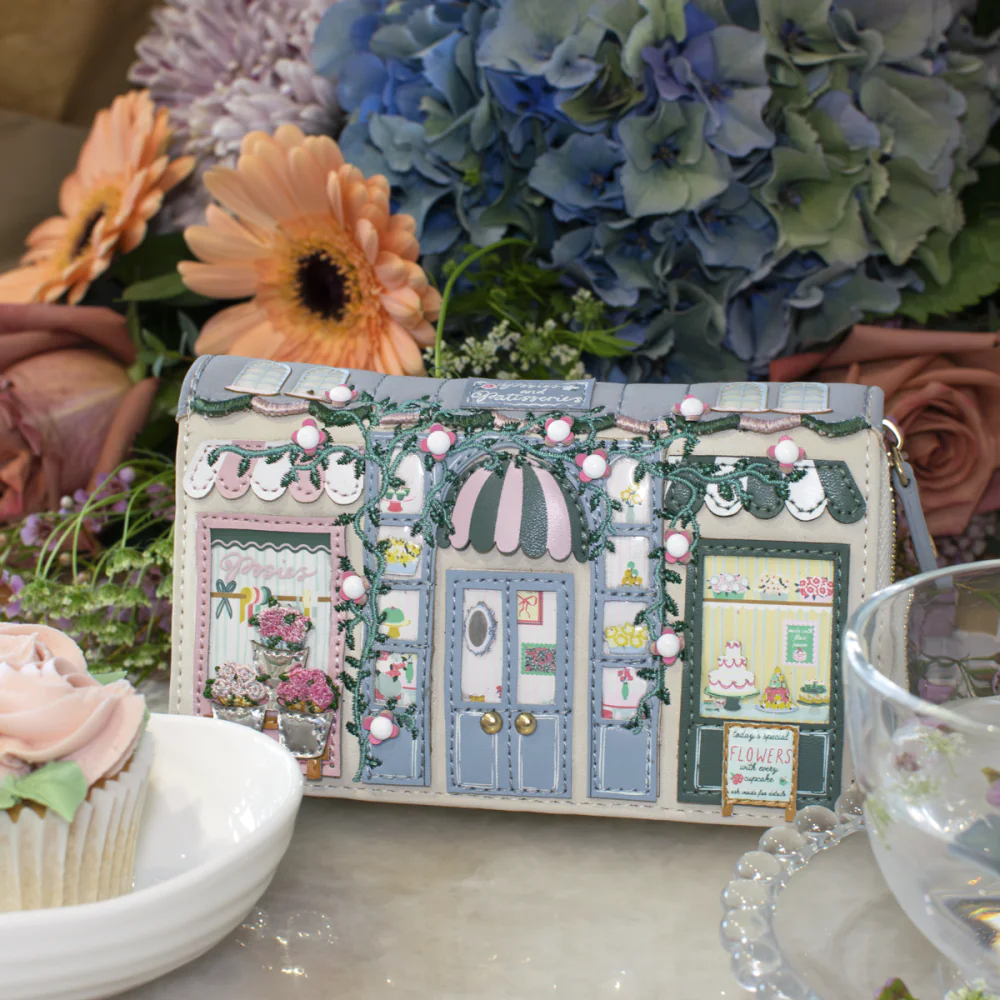 Portafoglio da Donna Vendula London con Zip Posies and Patisseries