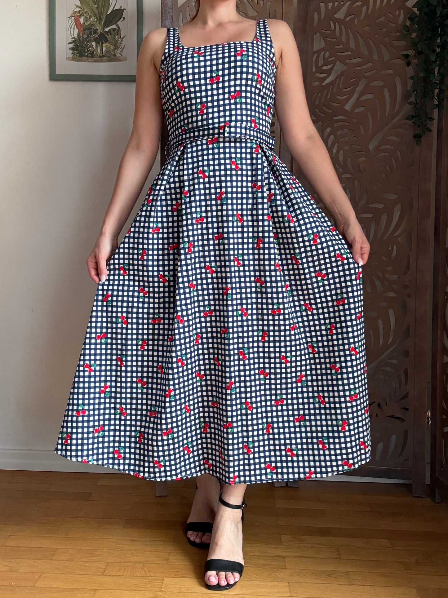 Abito Cherry Stile Rétro Anni 50 in Cotone - In 3 Colori