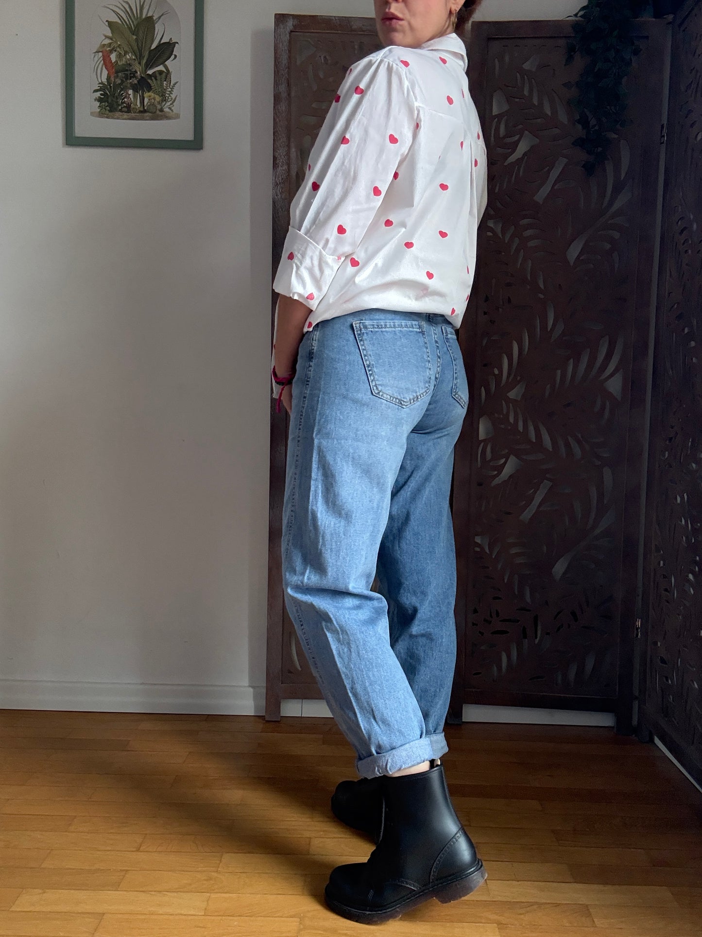 Jeans Slouchy con Cintura-  Denim Lavaggio Chiaro