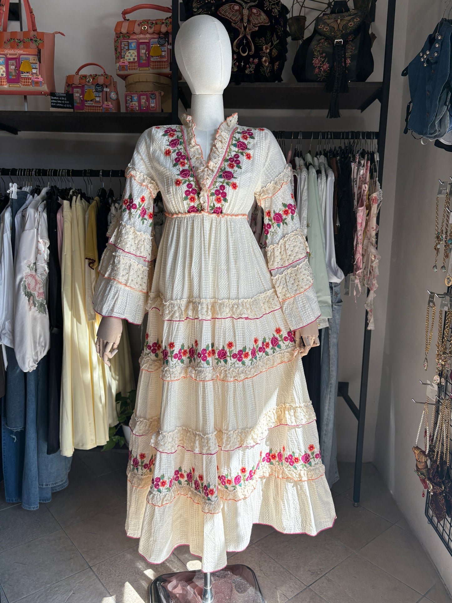 Maxi Abito Boho Gipsy Flower
