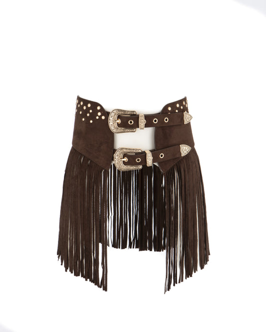 Western Corset Belt - Coffee