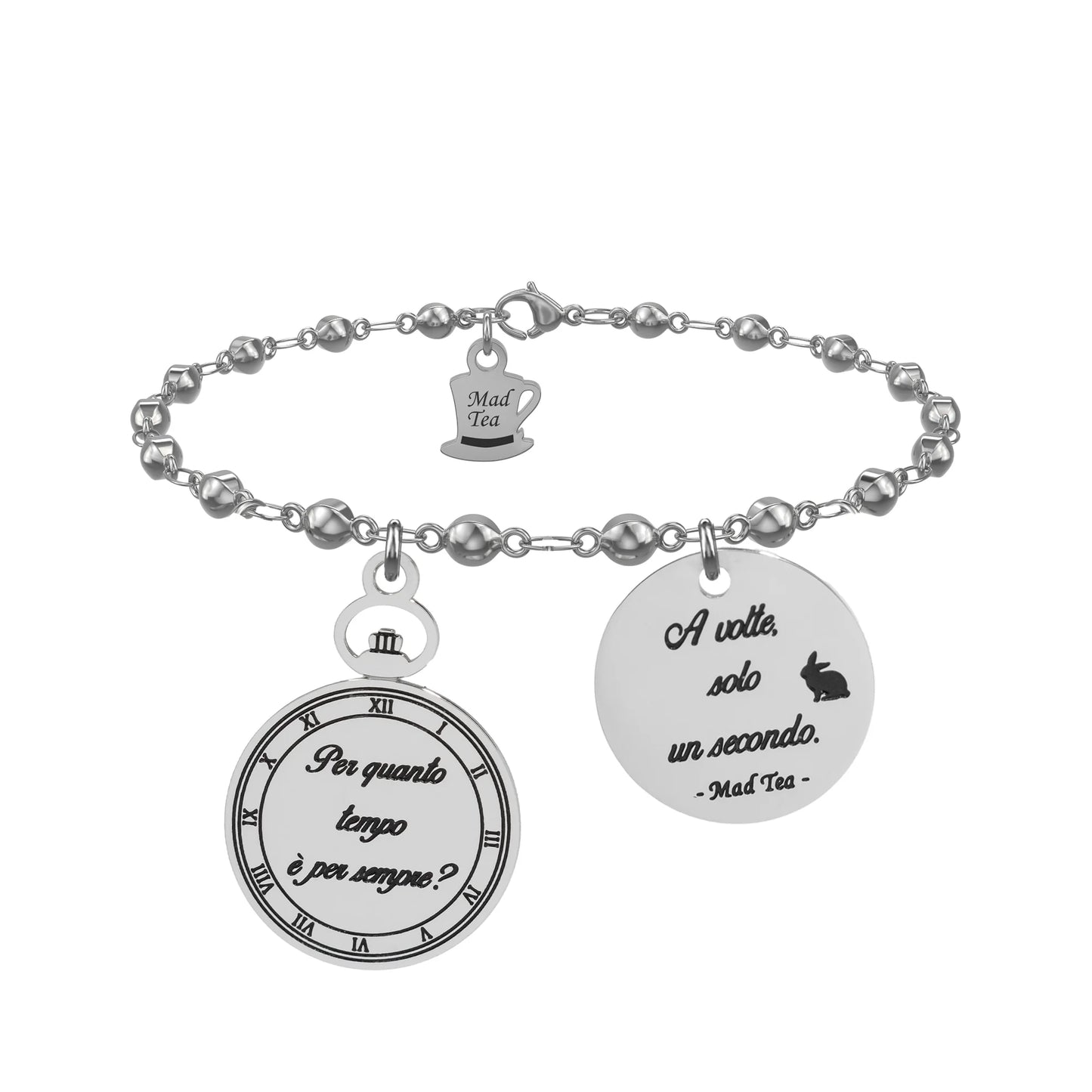 Bracciale del Bianconiglio “Per quanto tempo è per sempre? A volte solo un secondo”