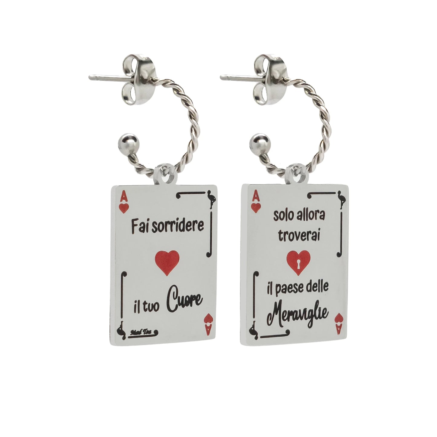 Orecchini “Carta di Alice: fai sorridere il tuo cuore”