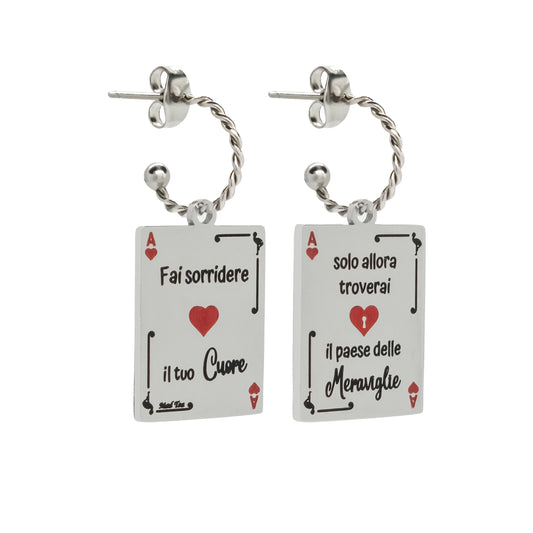 Orecchini “Carta di Alice: fai sorridere il tuo cuore”