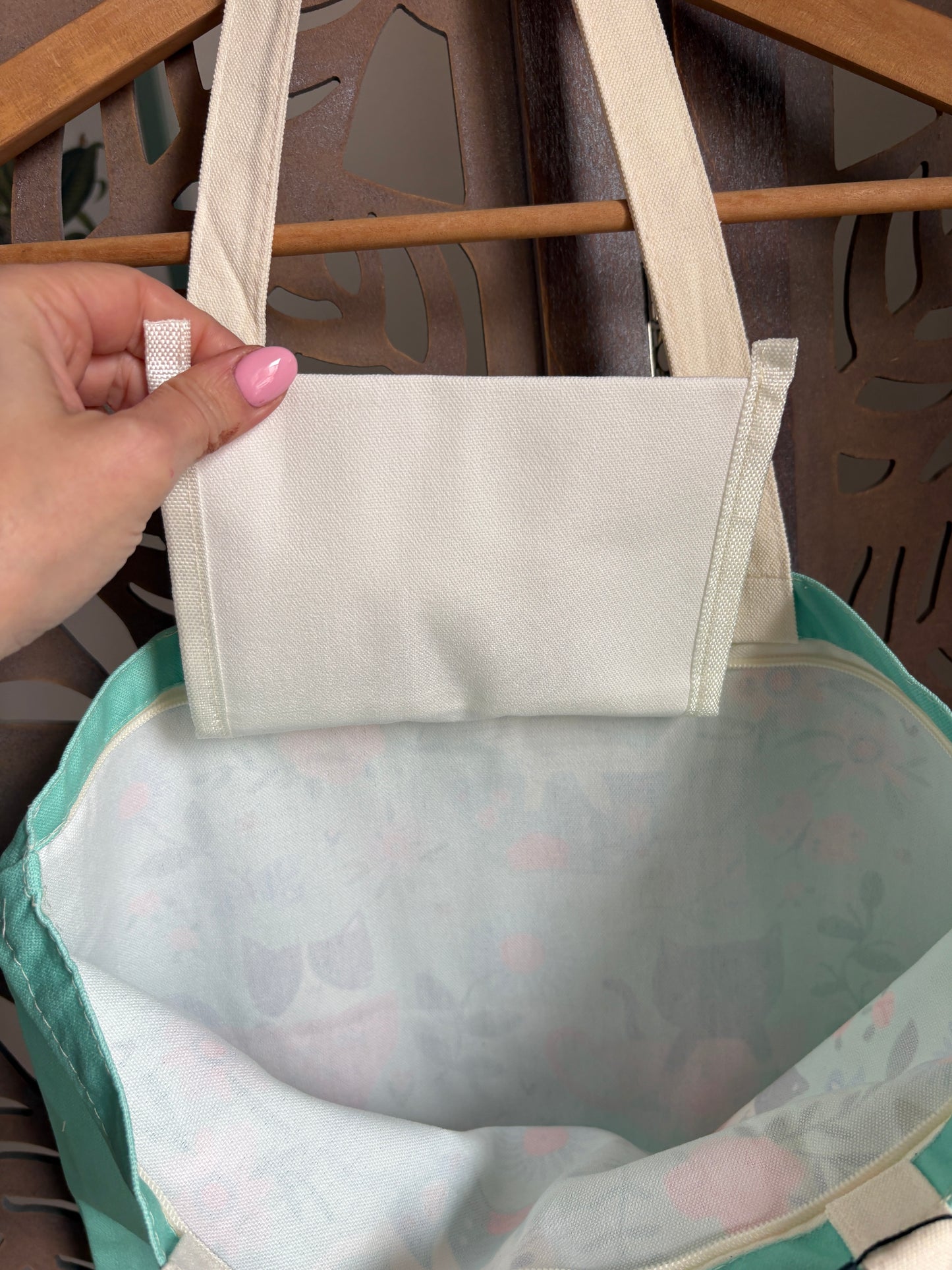 Shopper con zip gatti e fiori – In 3 Fantasie