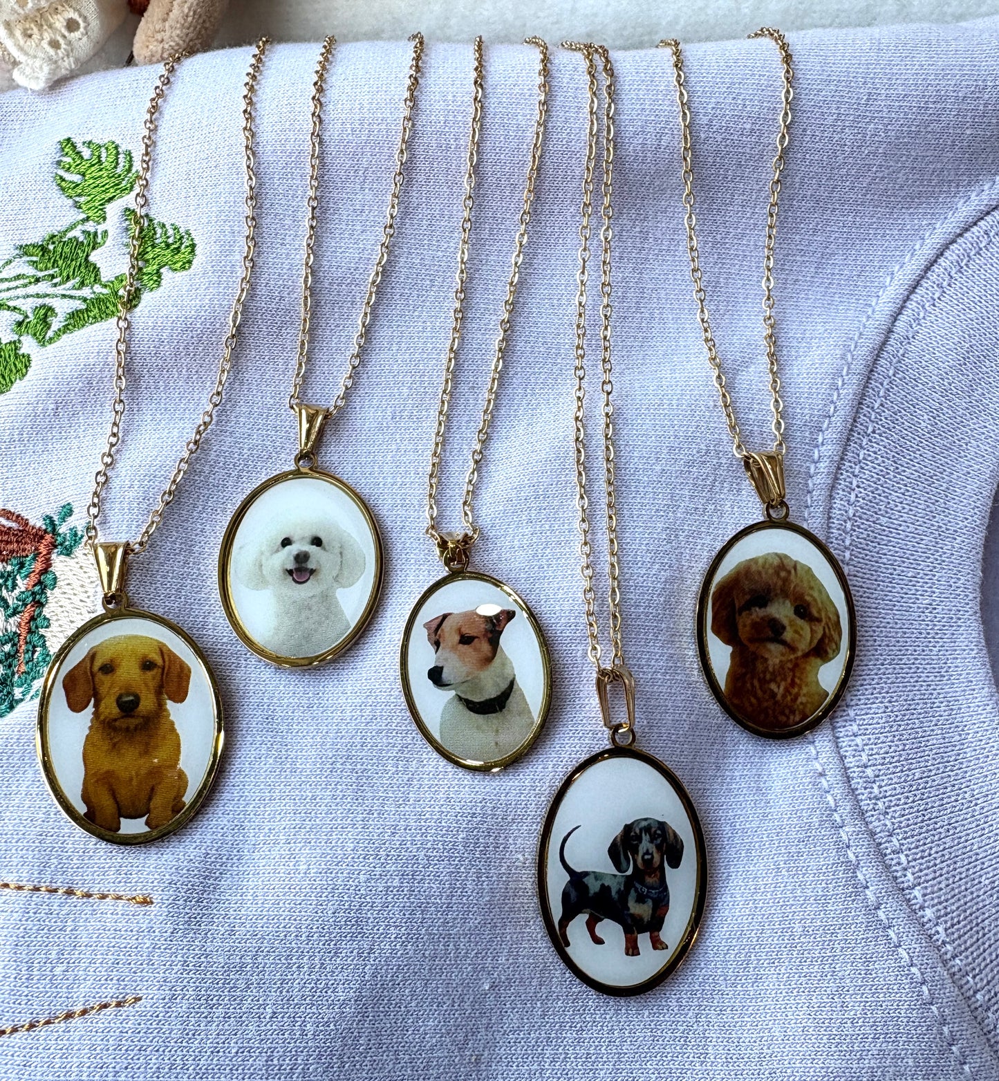 Collana "Fedeltà" in Acciaio con Ritratto Cagnolino