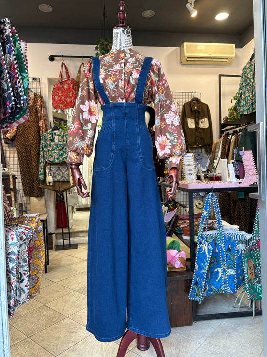 Jolene Jeans a vita alta e gamba ampia con bretelle removibili