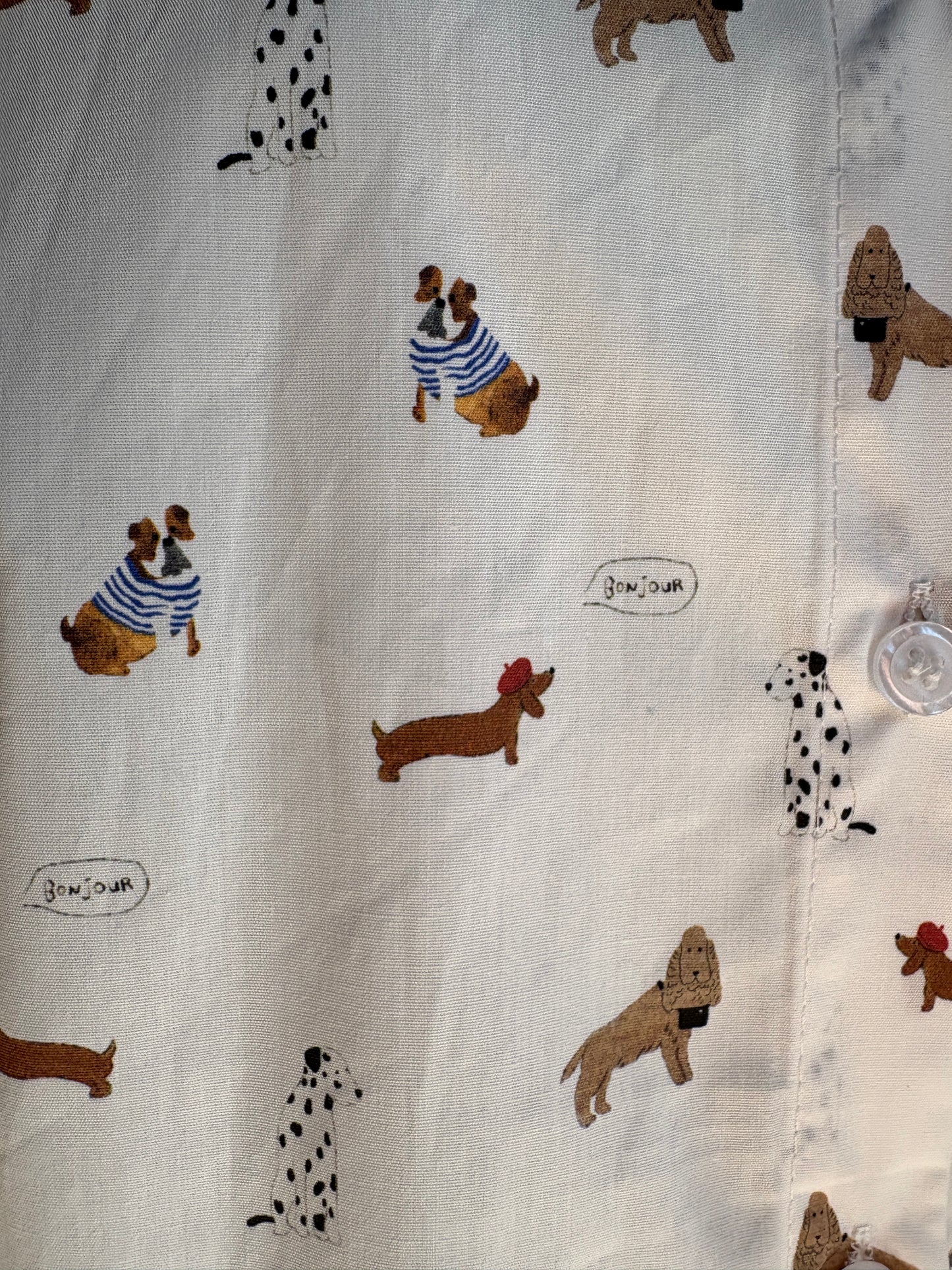 Camicetta In Cotone French Dogs in 3 Colori
