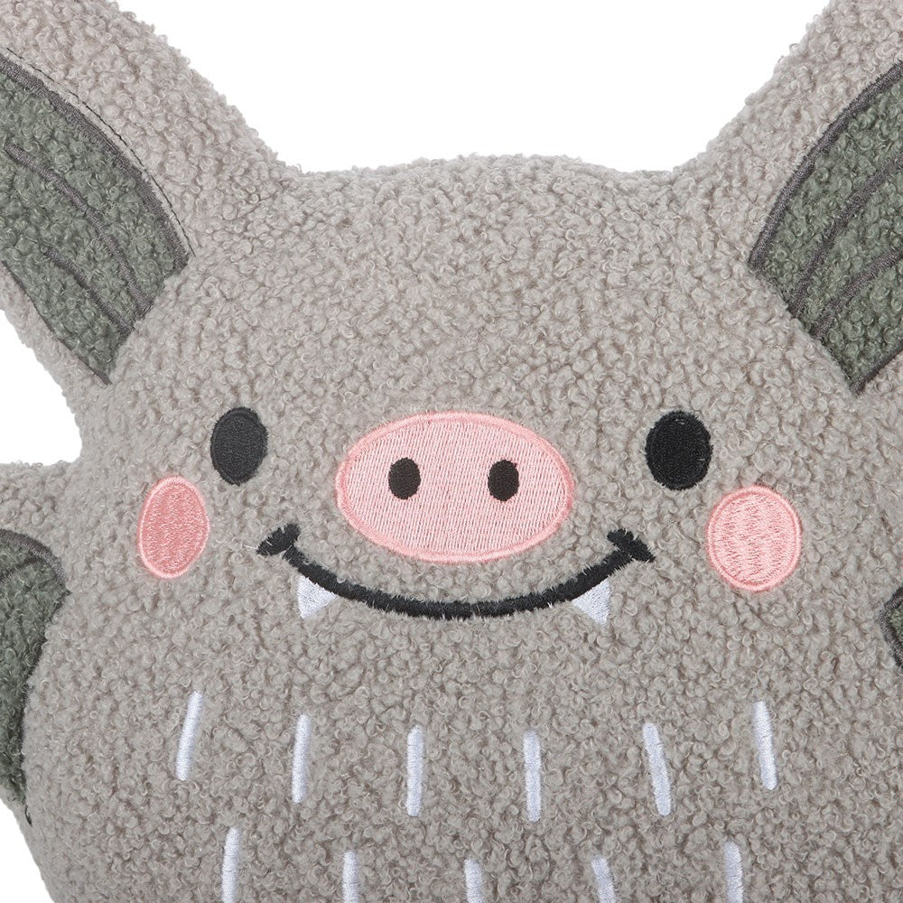 PREORDINE (In Arrivo dal 21 Luglio) Cuscino Sagomato in Tessuto Bouclé "Cute Bat" – 35 x 40 cm