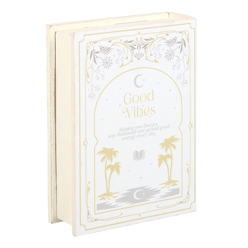 Scatola Portaoggetti Segreta a forma di Libro "White & Gold Book"