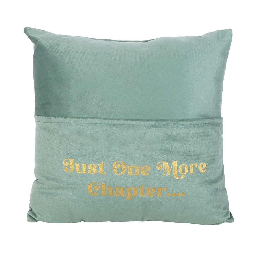 PREORDINE (In Arrivo dal 21 Luglio) Cuscino Portalibro "Just One More Chapter" – Verde Chiaro