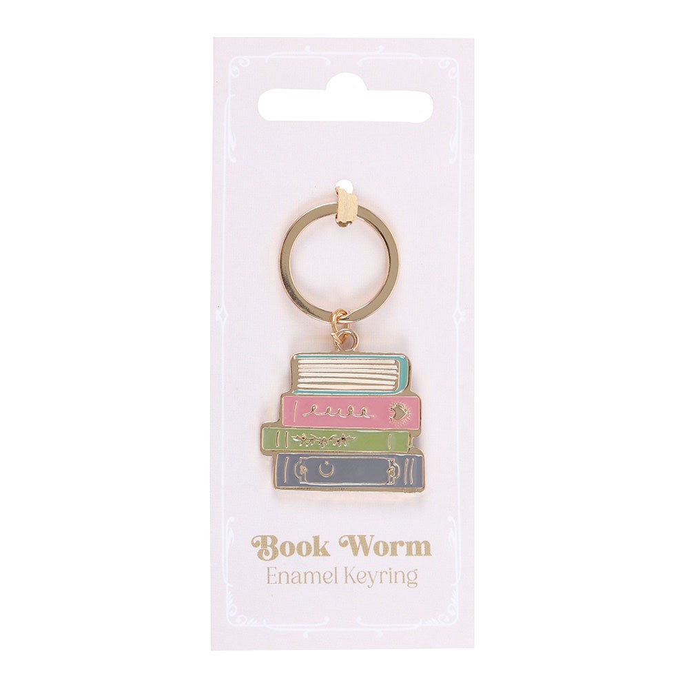 Portachiavi Smaltato "Book Worm"