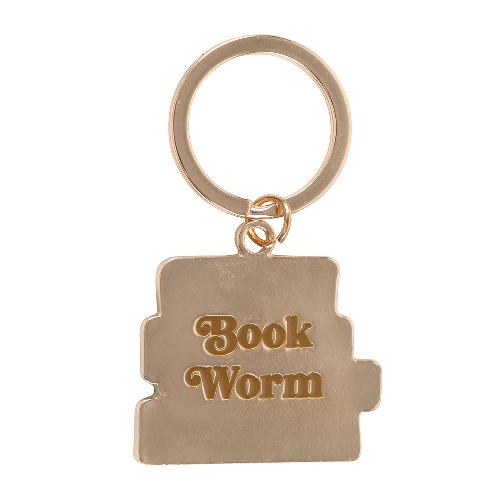 Portachiavi Smaltato "Book Worm"