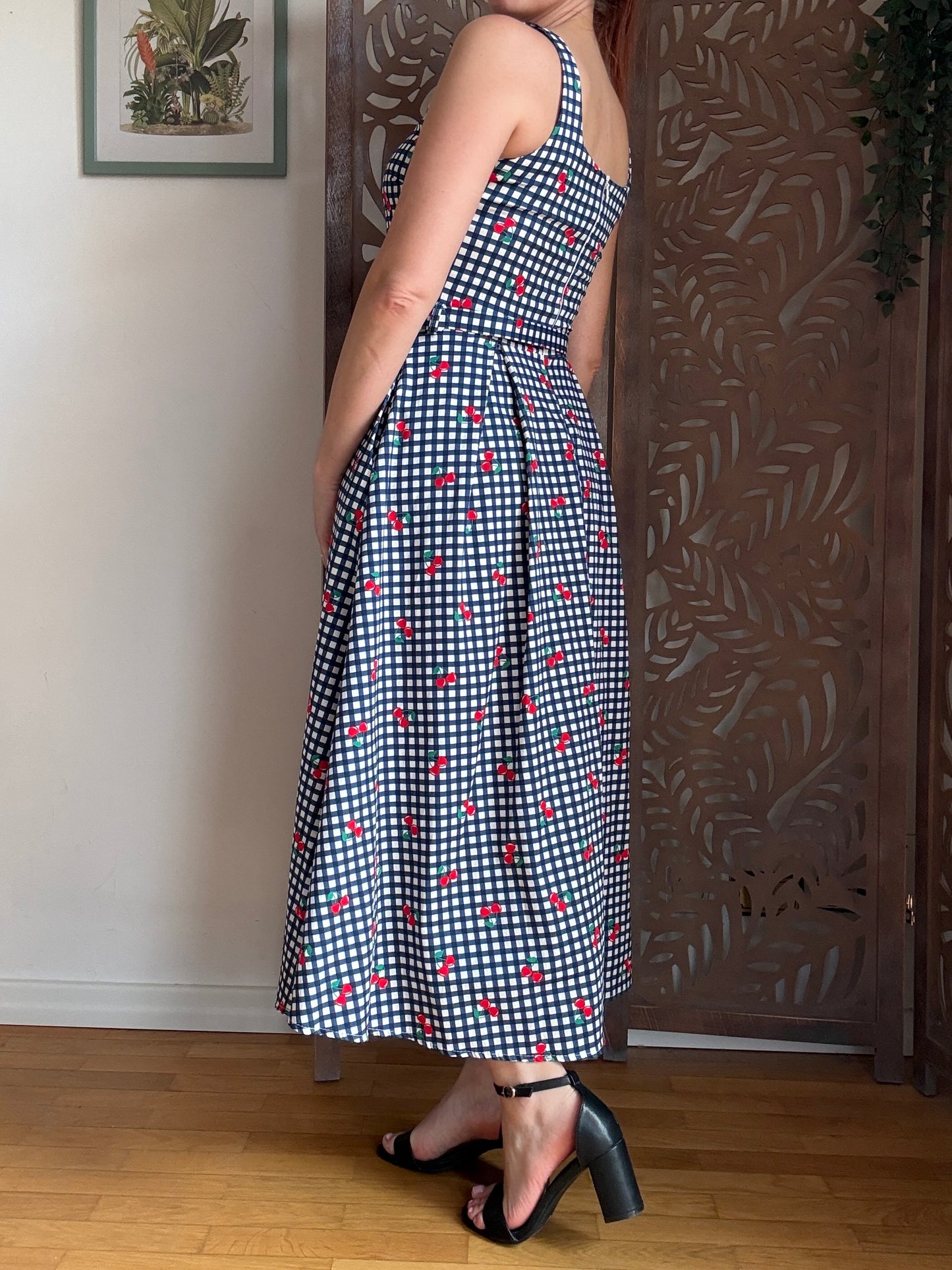 Abito Cherry Stile Rétro Anni 50 in Cotone - In 3 Colori