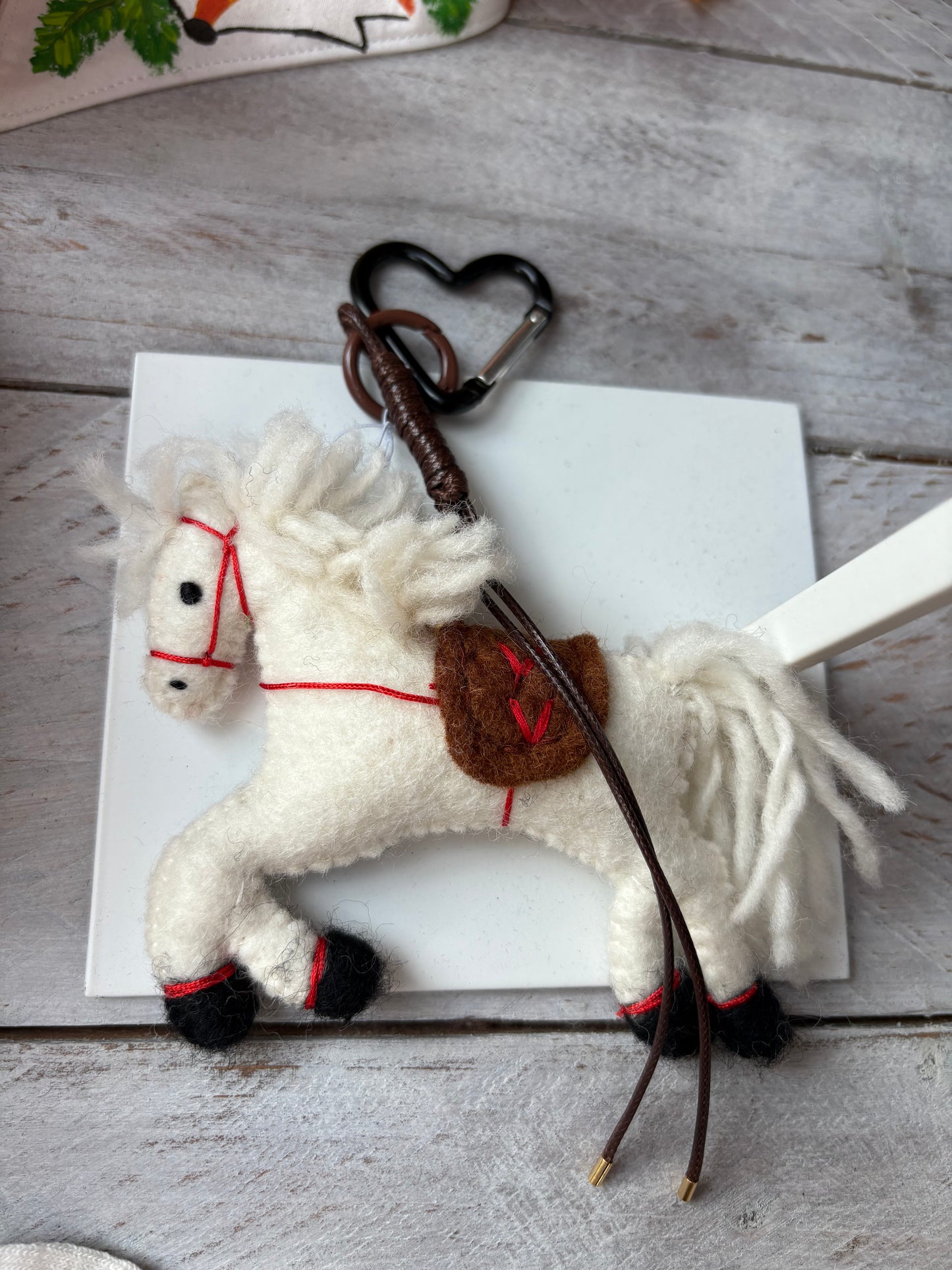 Charms da borsa animali in feltro di cotone e cachemire