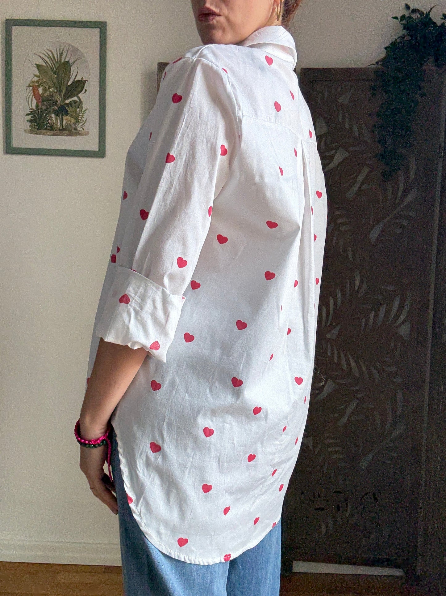 Camicia in Cotone Love - Stampa Cuori