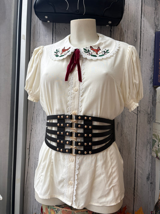 Cintura Alta "Cage" con Borchie