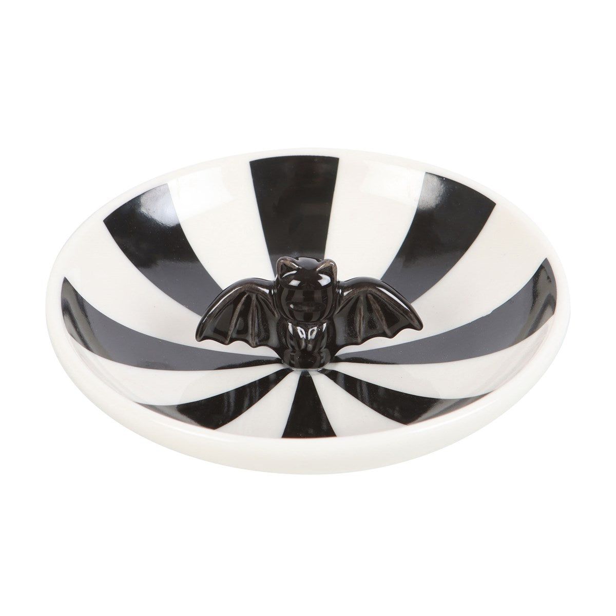 PREORDINE (In arrivo dal 3 agosto) Piattino Portaoggetti Striped Bat – Design A Strisce & Pipistrello Gothic