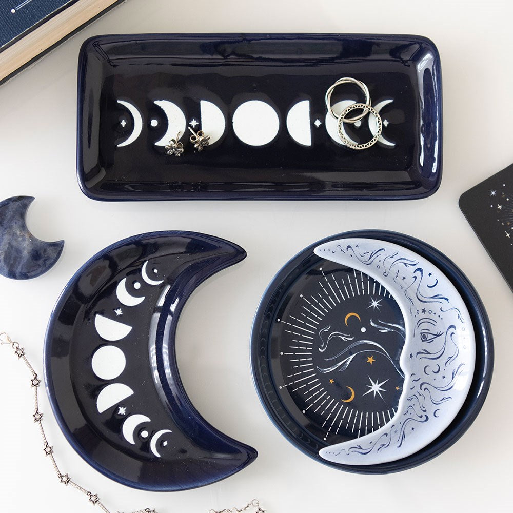 PREORDINE (In arrivo dal 3 agosto) Piattini Portaoggetti Impilabili Blue Moon – Set Celestiale Salvaspazio