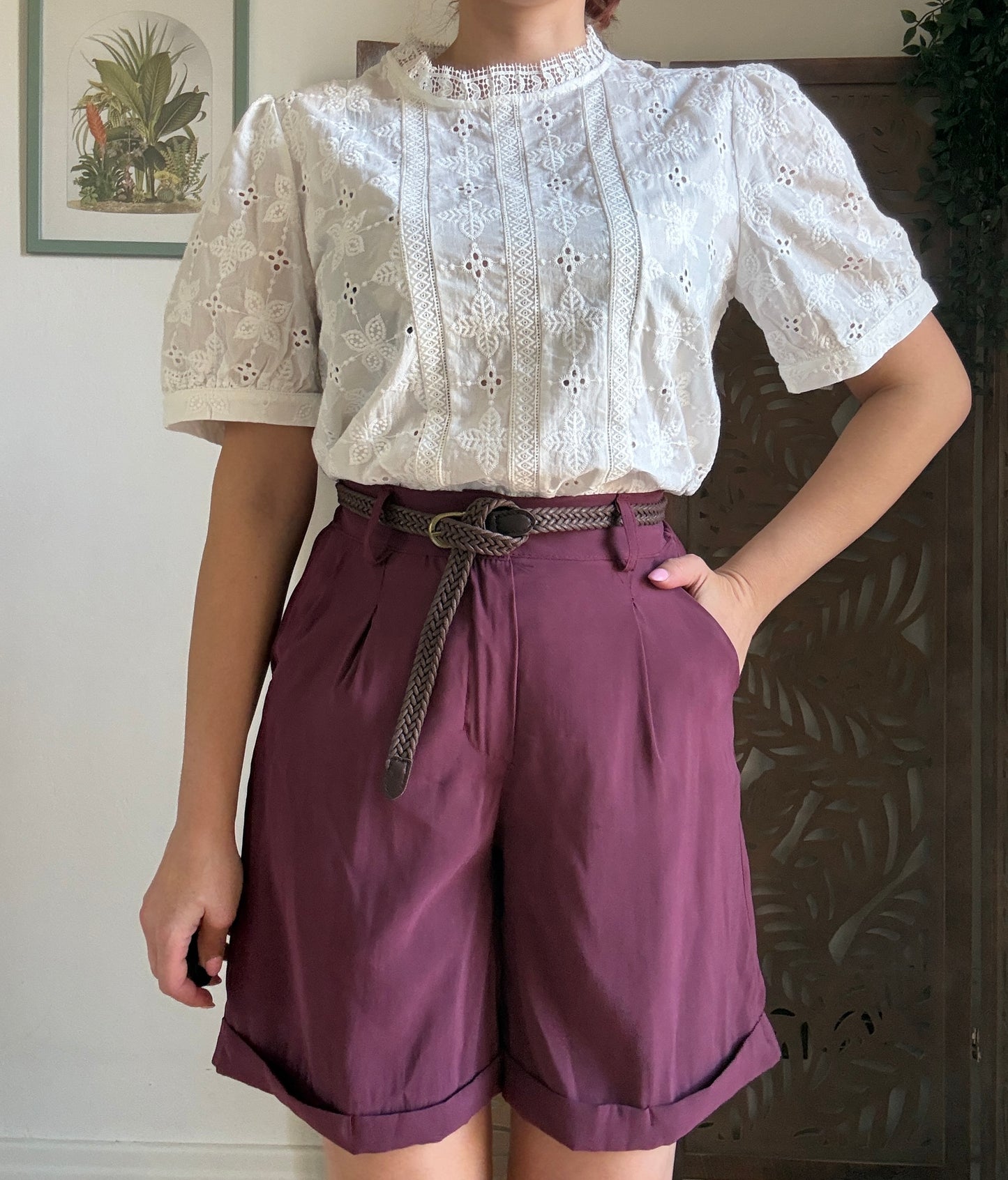 Shorts in Viscosa con Cintura Intrecciata - in 5 colori