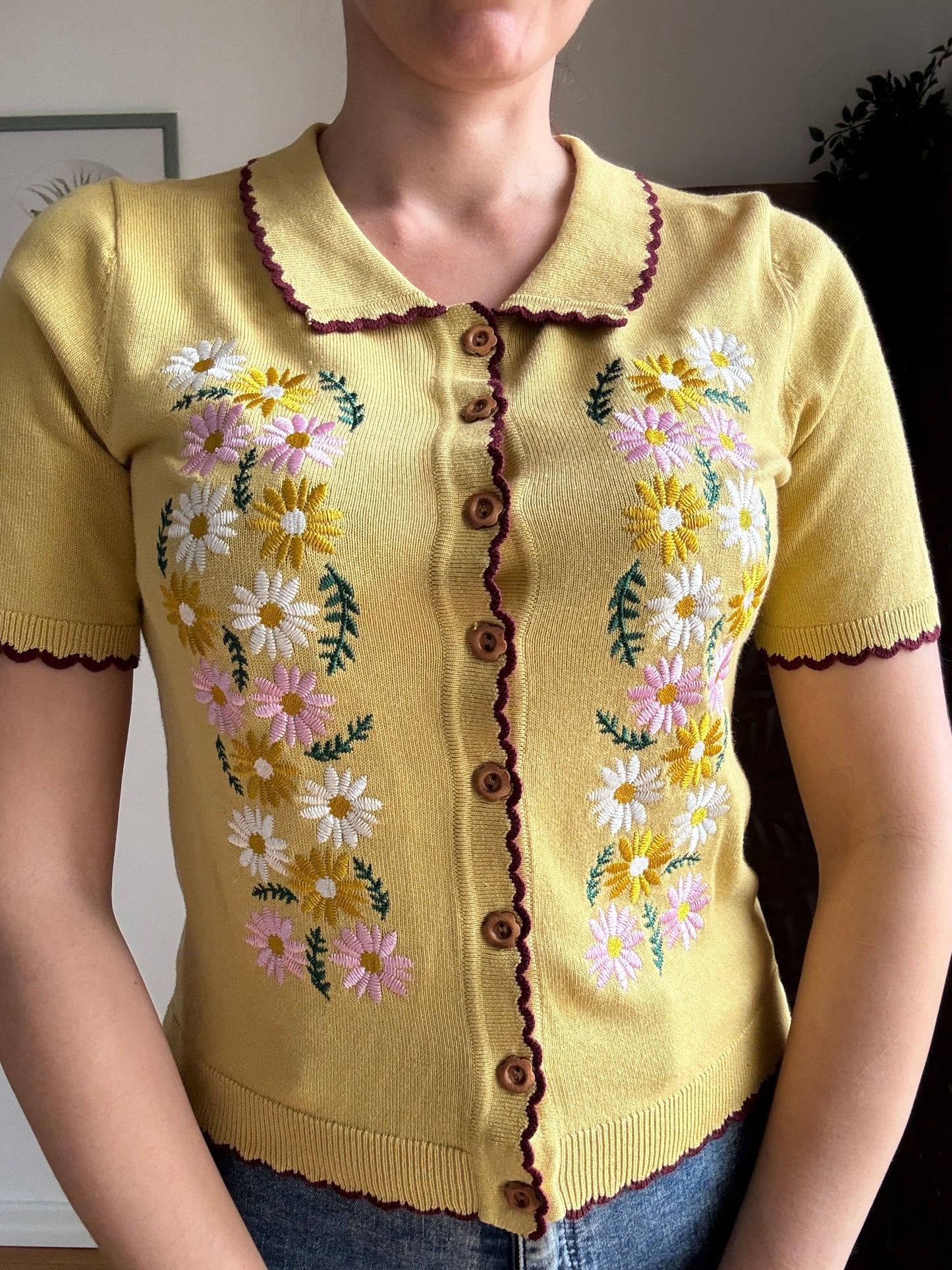 Cardigan Penny Flower Giallo