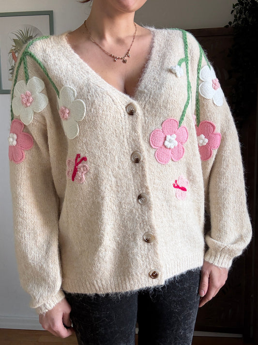 Cardigan "Spring Garden" in due colori