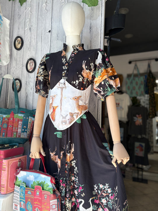 Corsetto Sartoriale Sottoseno  "Forest Friends" – Pezzo Unico