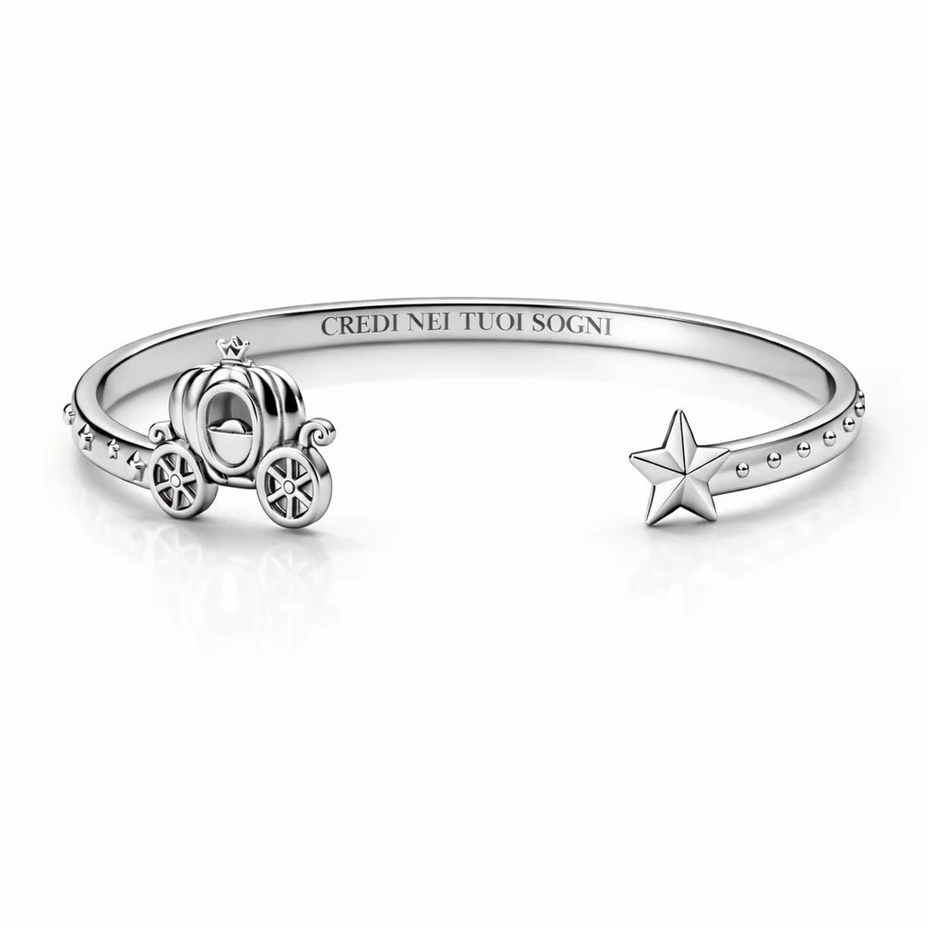 Bracciale "Credi nei tuoi sogni" in acciaio 316L