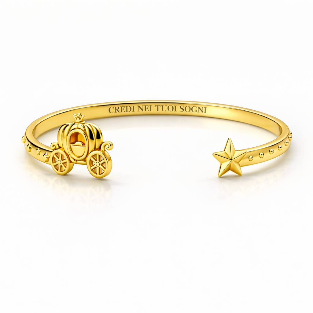 Bracciale "Credi nei tuoi sogni" in acciaio 316L