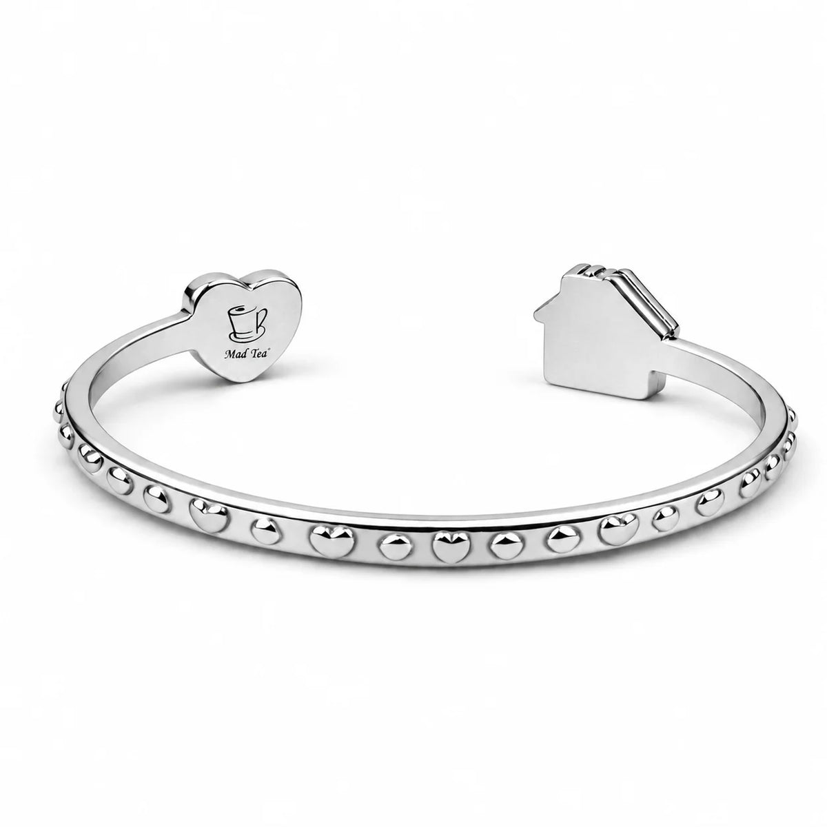 Bracciale "Casa è dove si trova il cuore" in acciaio 316L