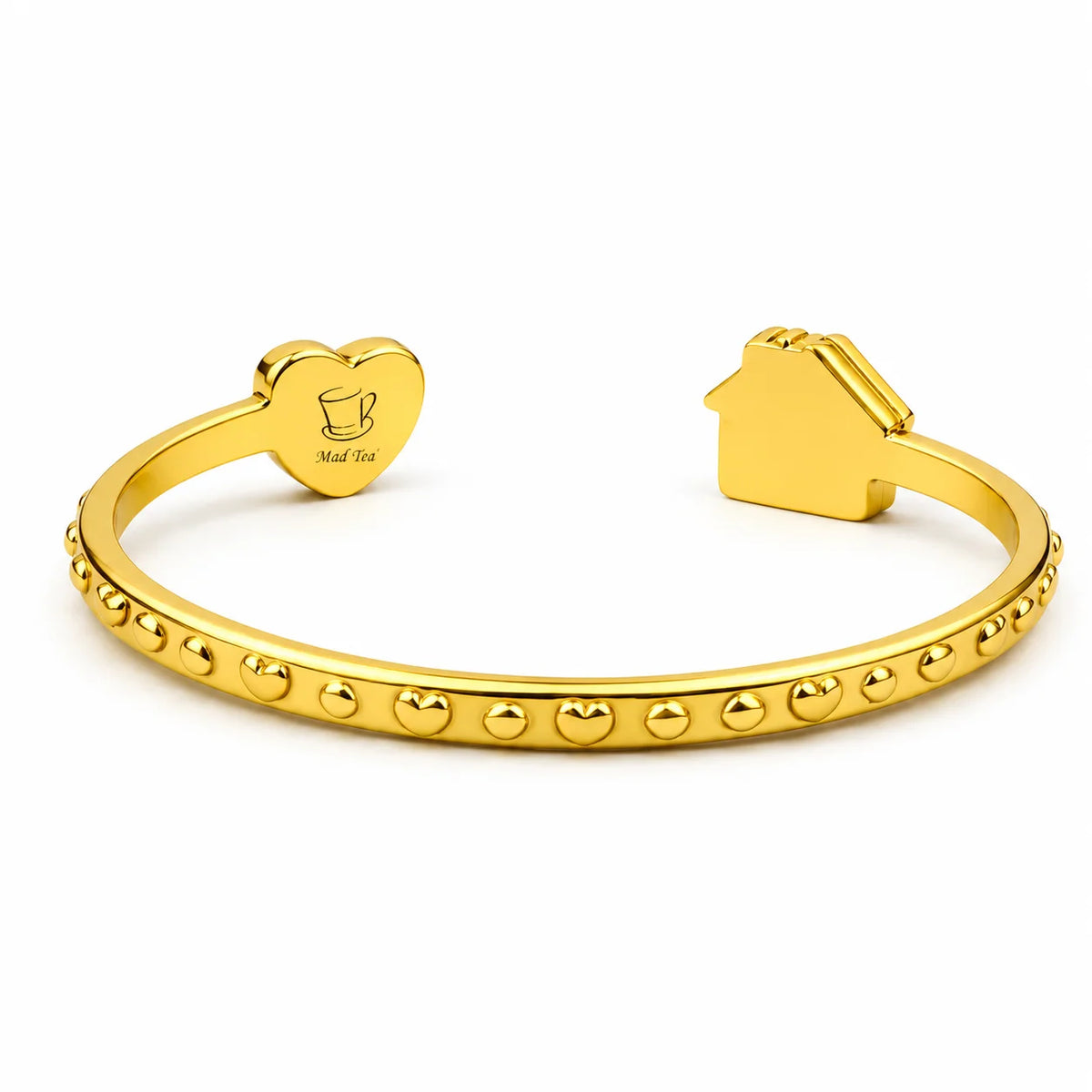 Bracciale "Casa è dove si trova il cuore" in acciaio 316L