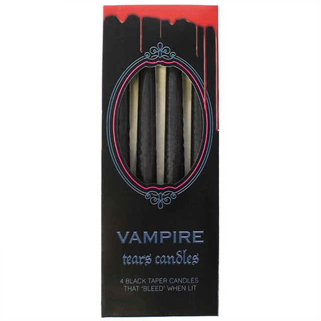 Set da 4 Candele Gotiche "Vampire Tears" con Cera Effetto Sangue