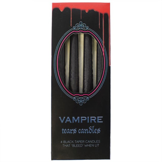 PREORDINE (In arrivo dal 3 agosto) Set da 4 Candele Gotiche "Vampire Tears" con Cera Effetto Sangue